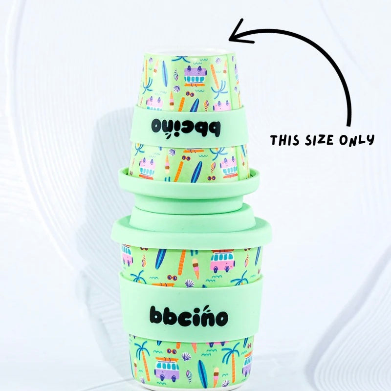 BBcino Reusable Cup: Mini BEACH BUMS (120mL)