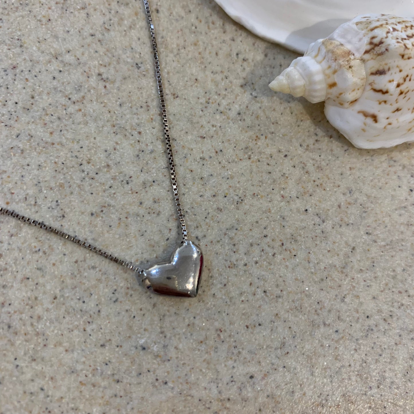 Puff Heart Pendant Necklace