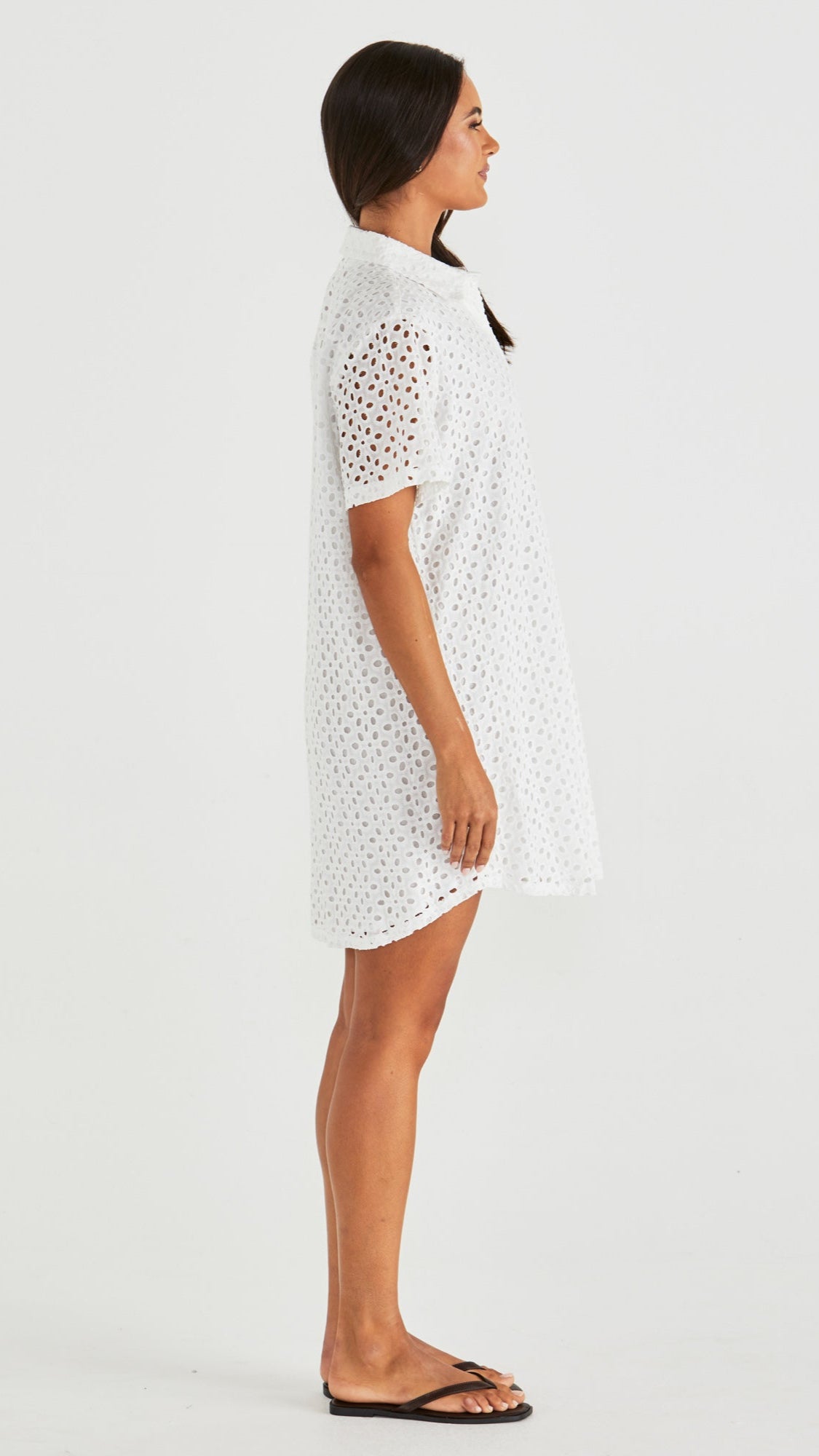 Steva Shirt Dress in Ivory