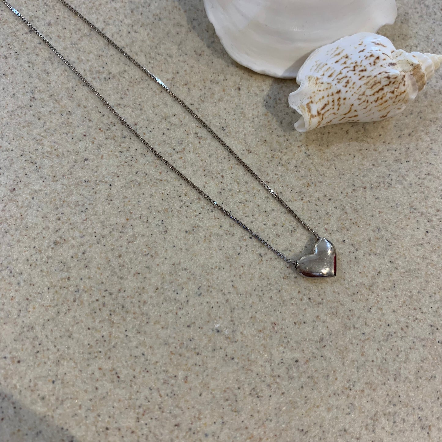 Puff Heart Pendant Necklace