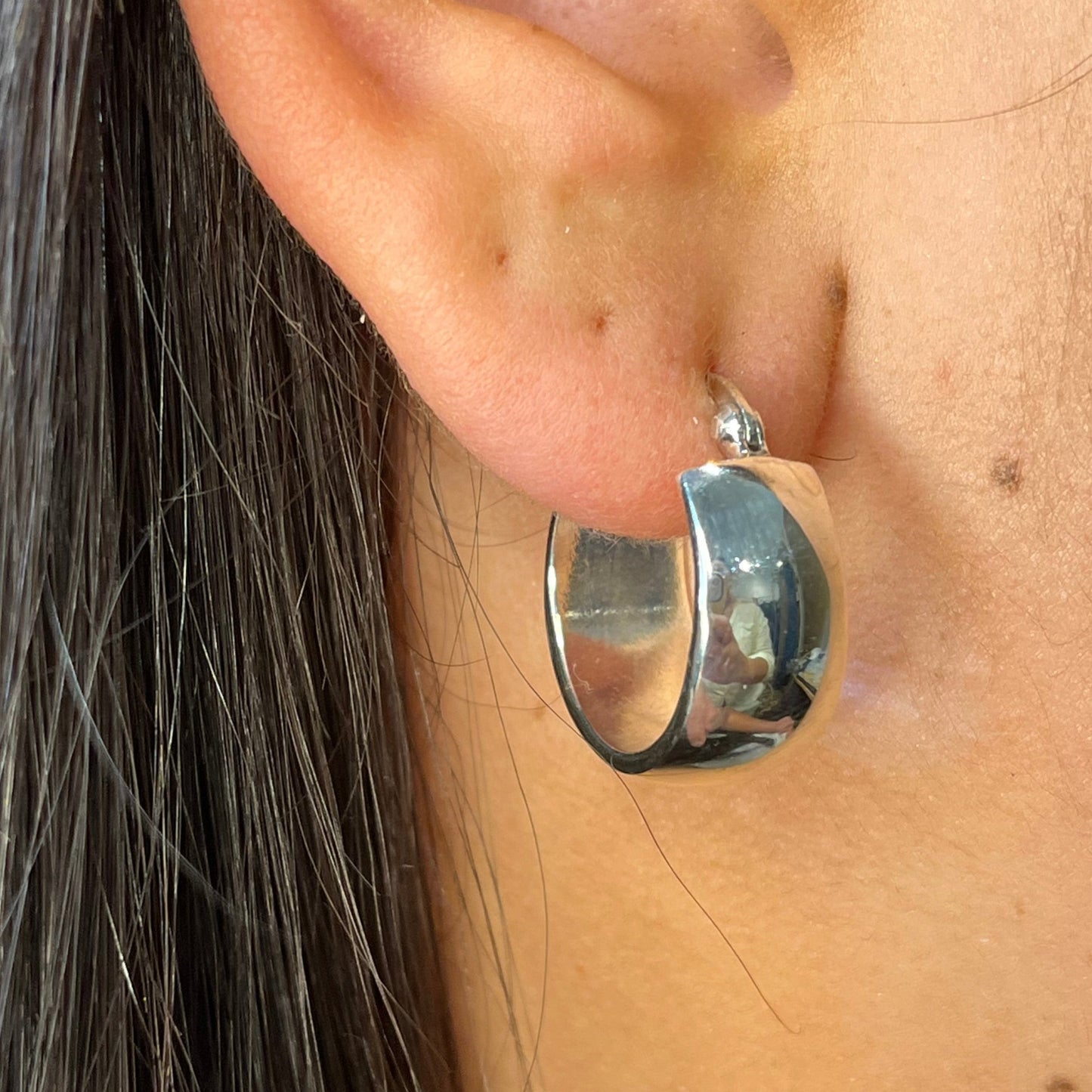 Emma Hoop Earrings Silver
