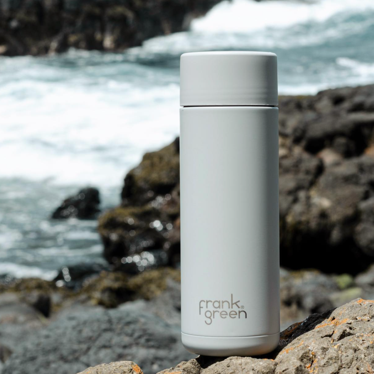 Frank Green Drink Bottle in Cloud 595ML