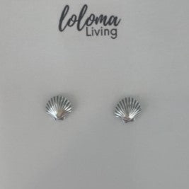 Shell Sterling Silver Stud Earrings