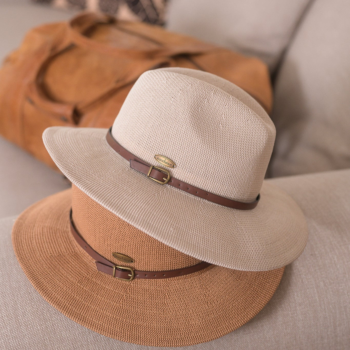 Sutton Panama Hat in Caramel