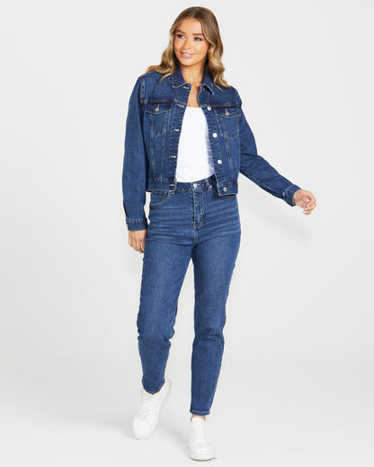 Darcy Denim Jacket in Indigo Wash Blue
