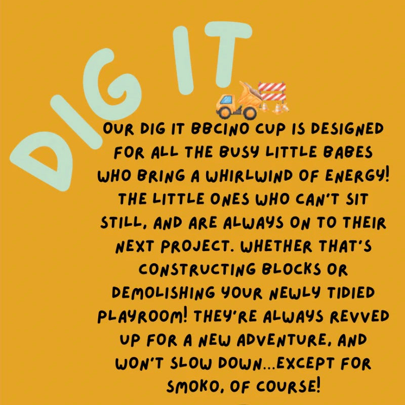BBcino Reusable Cup: Midi DIG IT (240mL)
