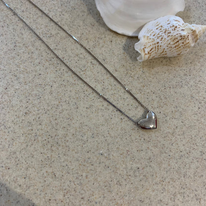 Puff Heart Pendant Necklace