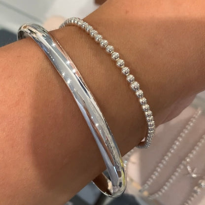 925 Sterling Silver Bangle 6mm x 72mm