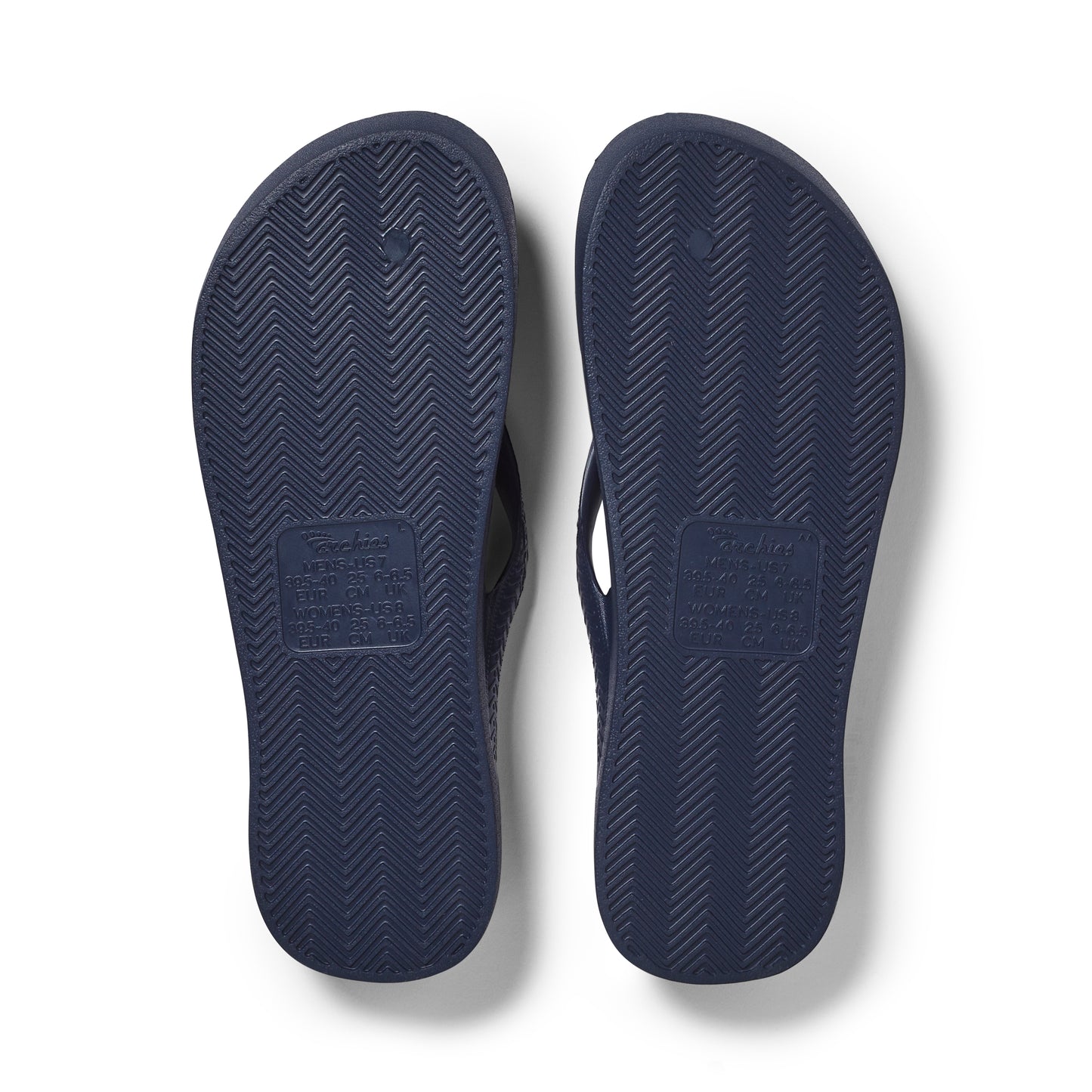 Archies Arch Support Thongs: Navy