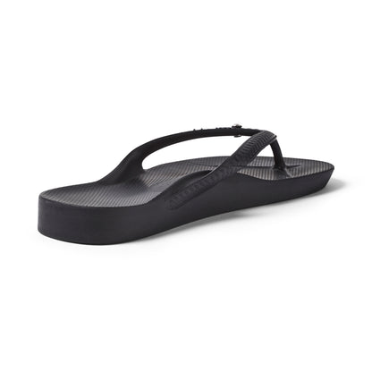 Archies Arch Support Thongs: Black Crystal