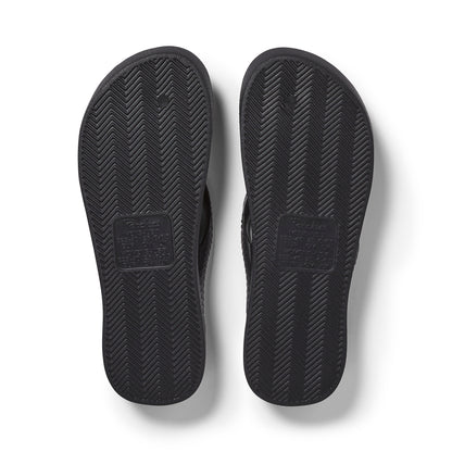 Archies Arch Support Thongs: Black Crystal