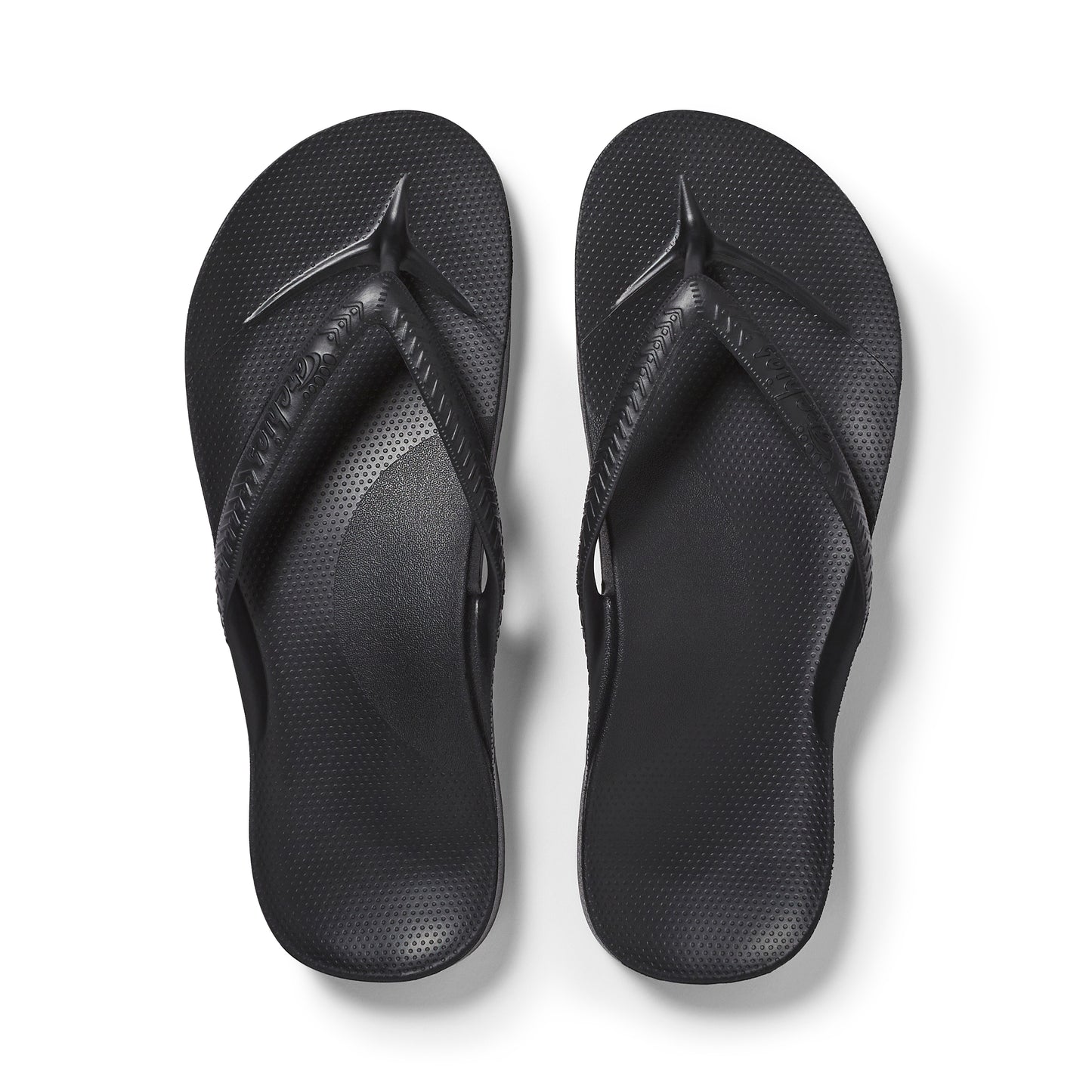 Archies Arch Support Thongs: Black