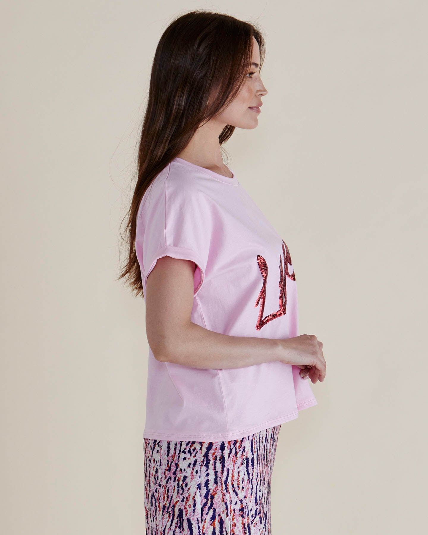 Lover White/Gold Tee by Betty Basics