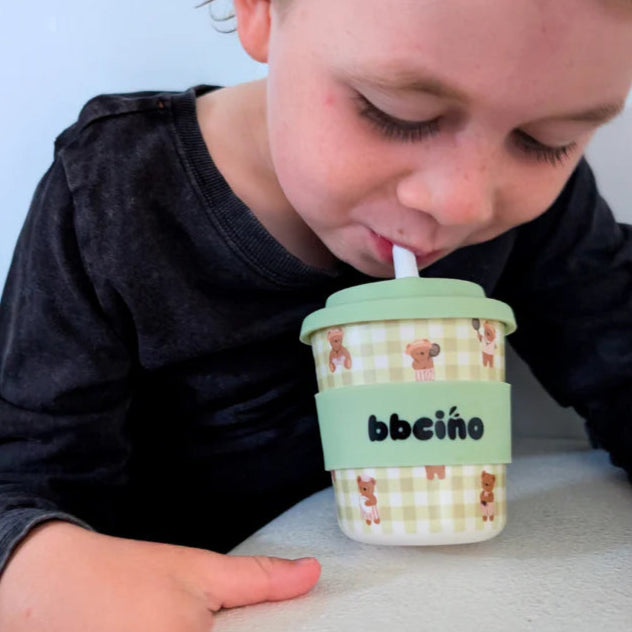 BBcino Reusable Cup: Midi Cub Gingham (240mL)