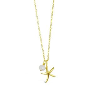 Zali Starfish & Freshwater Pearl Necklace