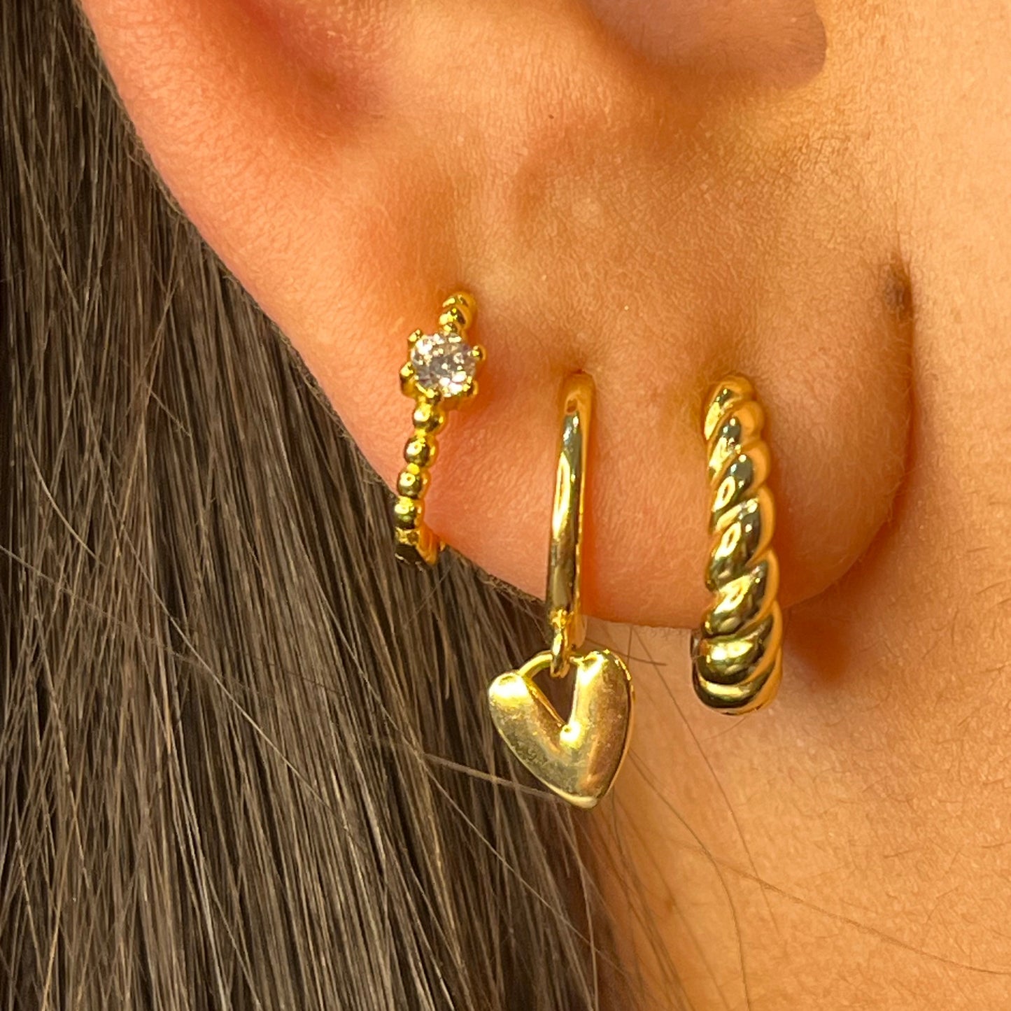 Lover Heart Huggie Earrings