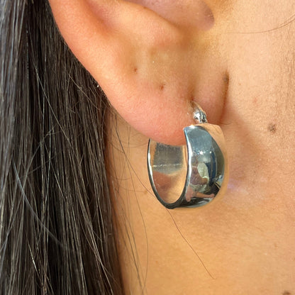 Emma Hoop Earrings Silver