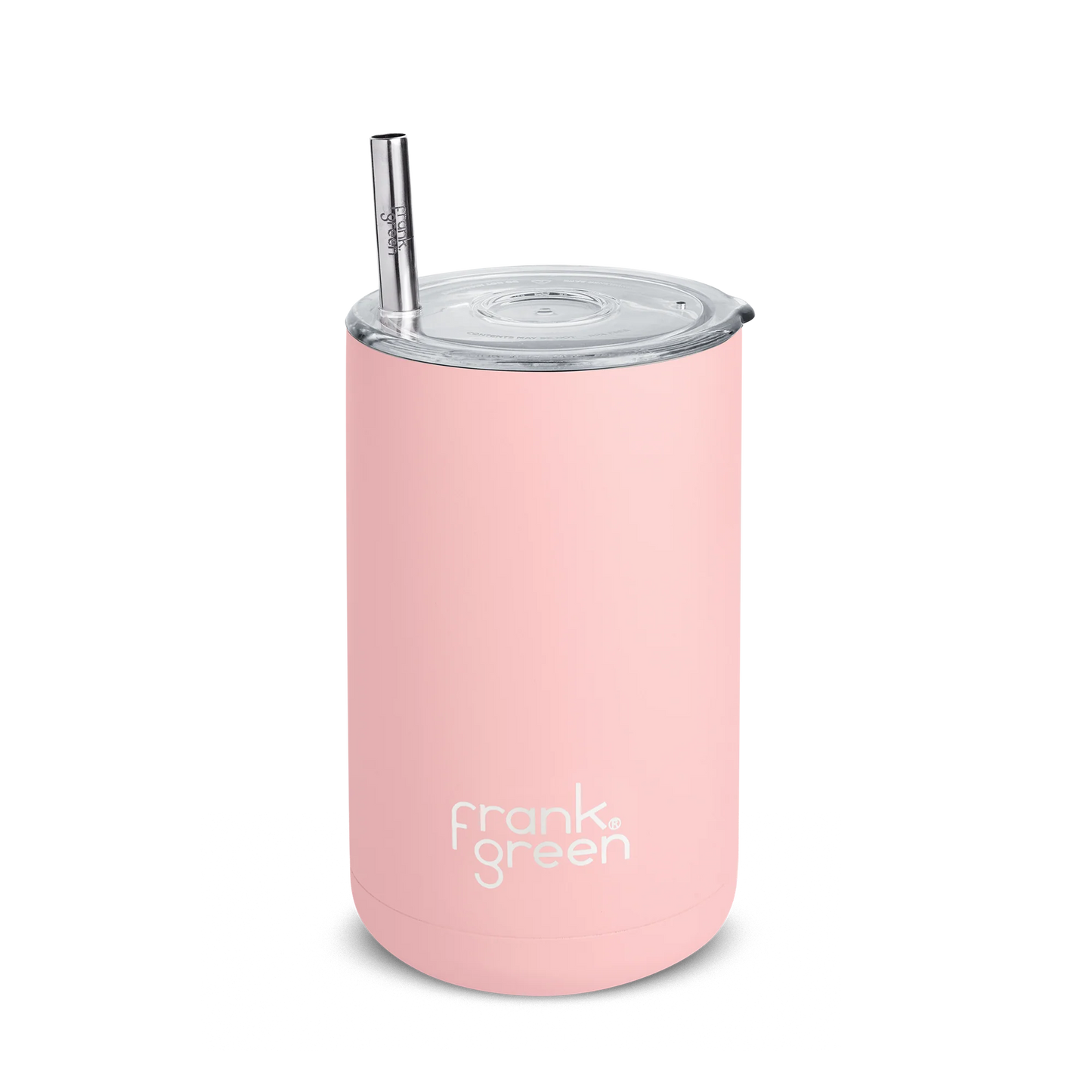 Frank Green Reusable Iced Coffee Cup with Straw Blushed