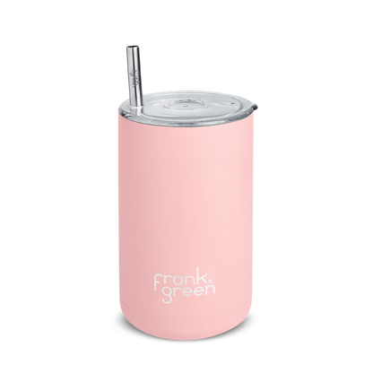 Frank Green Reusable Iced Coffee Cup with Straw Blushed