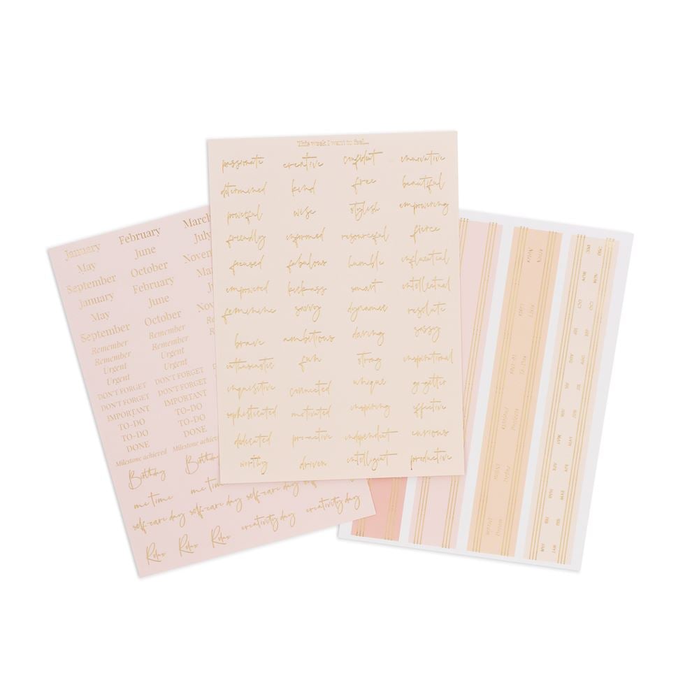 Planner Stickers & Label Set Blossom Gold
