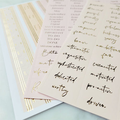 Planner Stickers & Label Set Blossom Gold