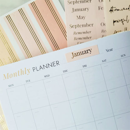 Planner Stickers & Label Set Blossom Gold