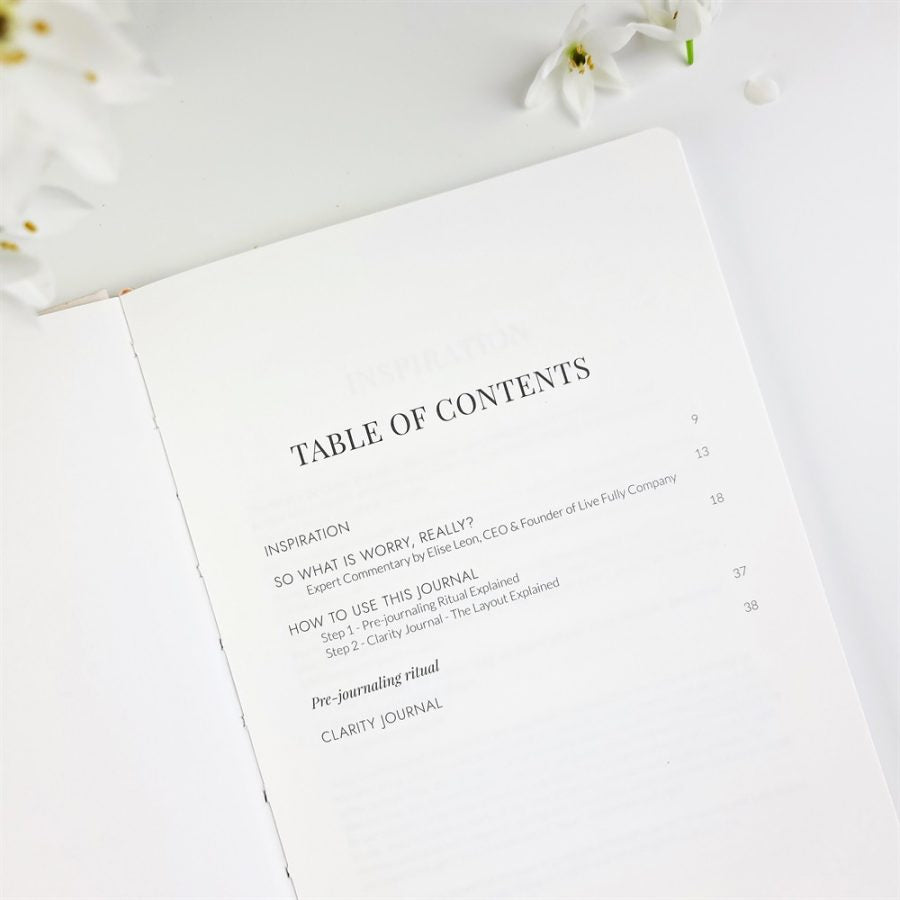 Worry Be Gone - Clarity Journal in Stone