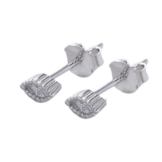 Lila Stud Earrings Silver