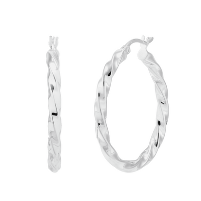 Nora Twist Rope Hoop Earrings