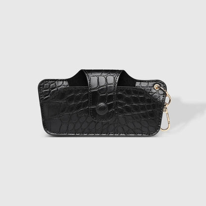 Skittle Sunglass Case Black Croc