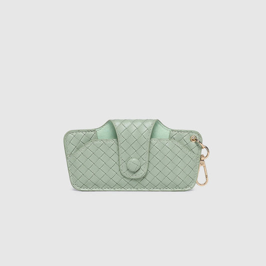 Skittle Sunglass Case Woven Sage Green