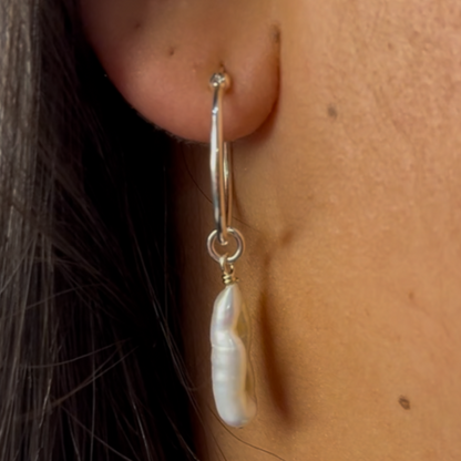 Elle Baroque Pearl Drop Earrings