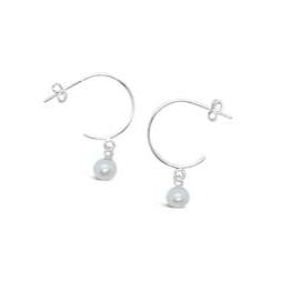 Tide Freshwater Pearl Hoop Studs