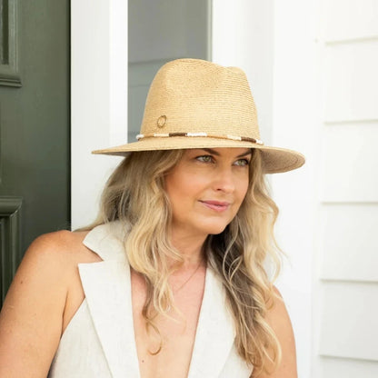 Carrie Panama Raffia Natural Dual Tone Trim