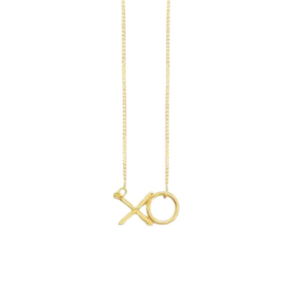 Kiss & Cuddle "XO" 18K Gold Vermeil Necklace