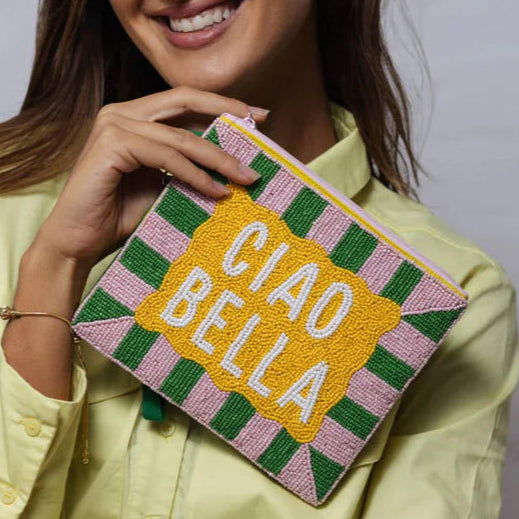 'Ciao Bella' Beaded Clutch