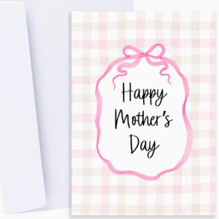 Gingham Happy Mother's Day Greeting Card