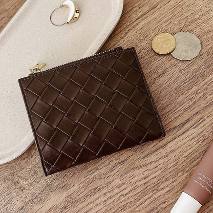 Lily Woven Wallet Chocolate