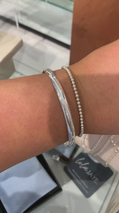 925 Sterling Silver Bangle 6mm x 72mm