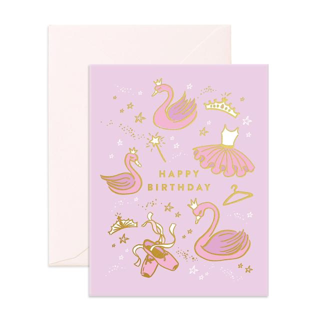 Happy Birthday Ballerina Greeting Card