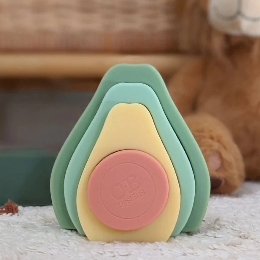 Silicone Avocado Stacking Toy