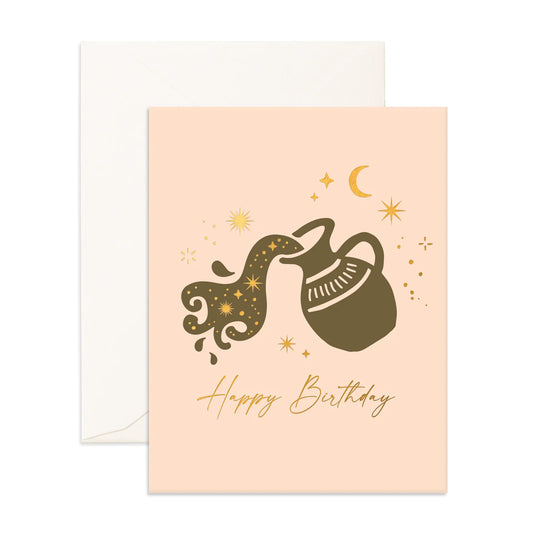 Zodiac Aquarius Greeting Card