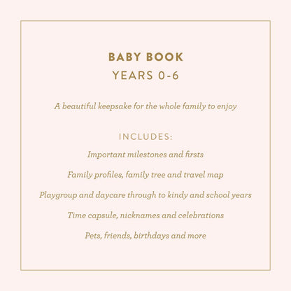 Baby Memories & Milestone Journal in Buttermilk (Boxed)