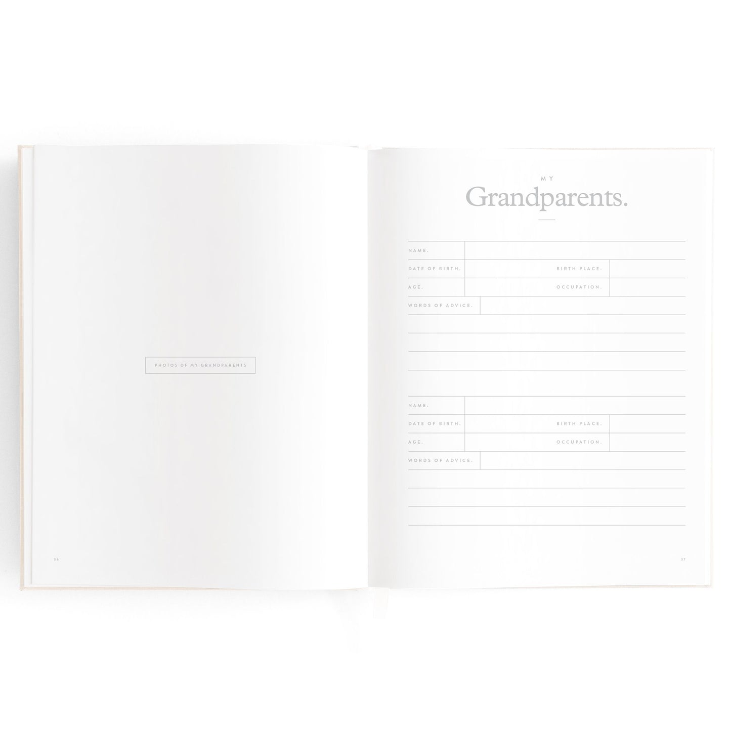 Baby Memories & Milestone Journal in Buttermilk (Boxed)