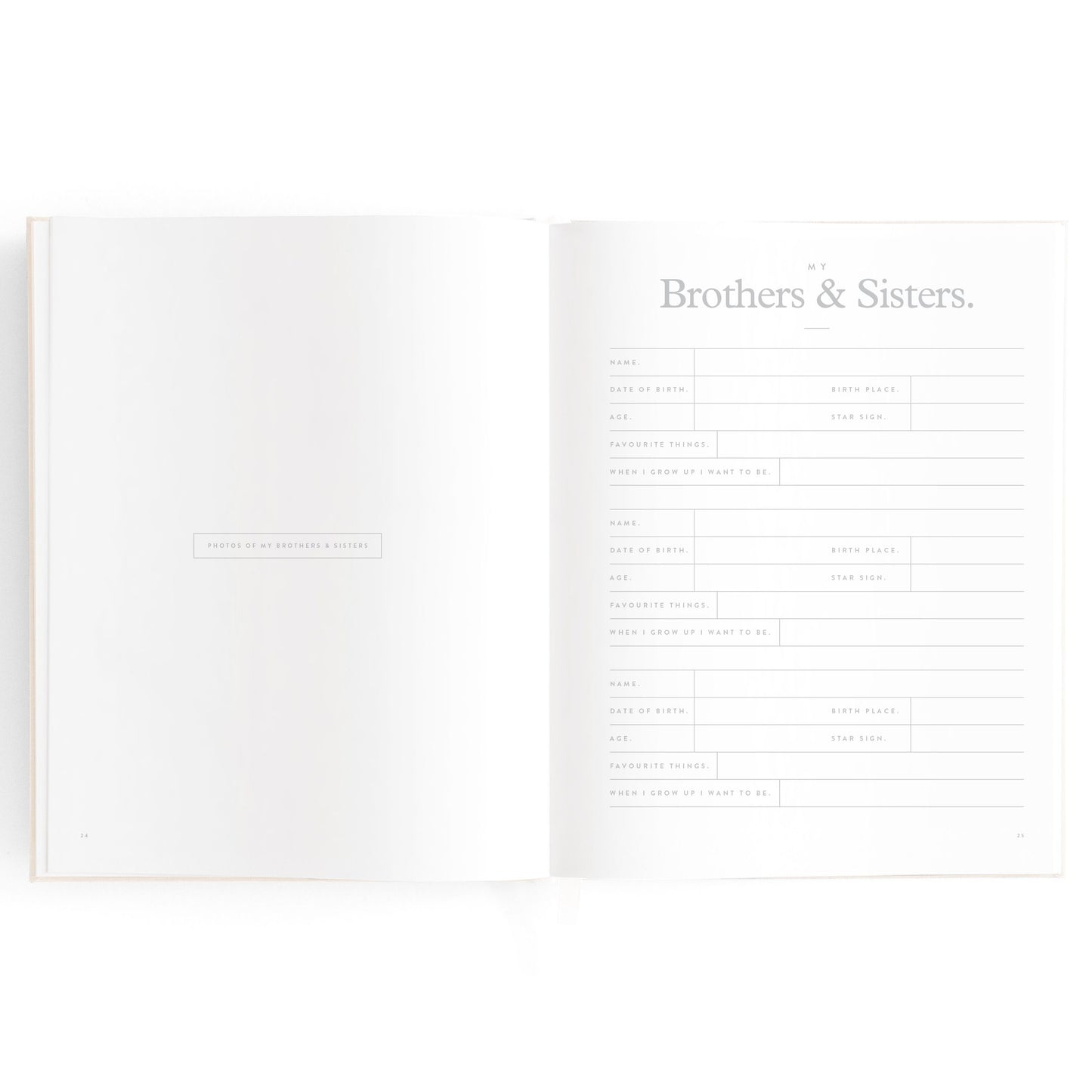 Baby Memories & Milestone Journal in Buttermilk (Boxed)