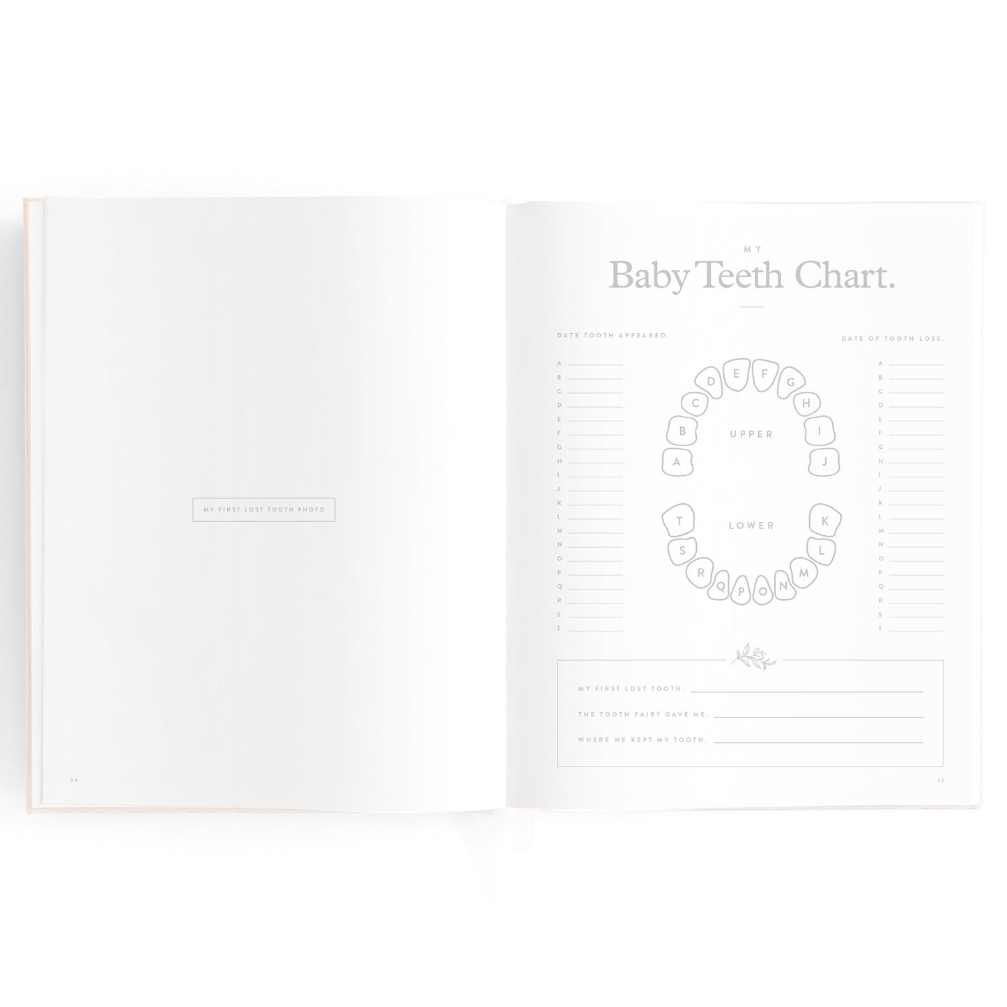 Baby Memories & Milestone Journal in Buttermilk (Boxed)