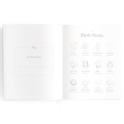 Baby Memories & Milestone Journal in Buttermilk (Boxed)