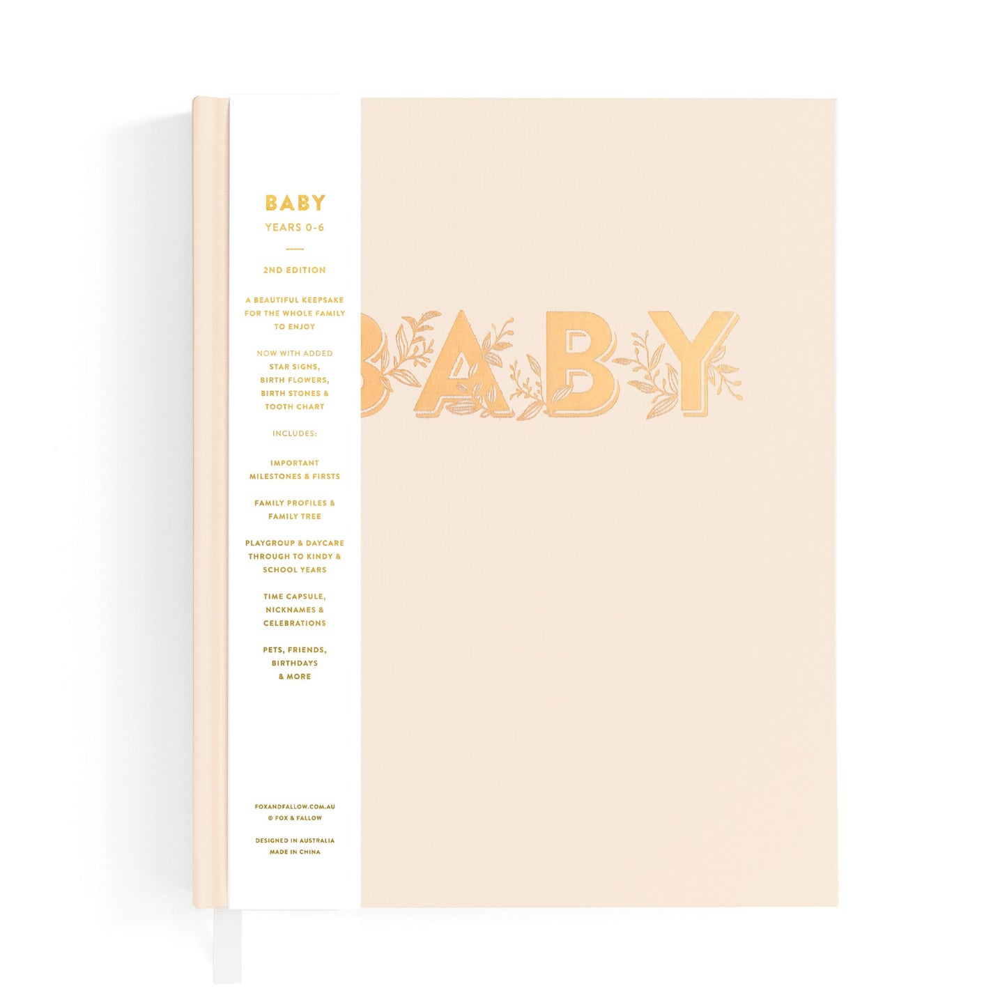Baby Memories & Milestone Journal in Buttermilk (Boxed)
