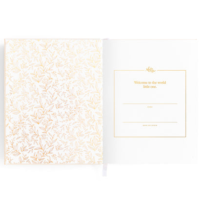 Baby Memories & Milestone Journal in Buttermilk (Boxed)