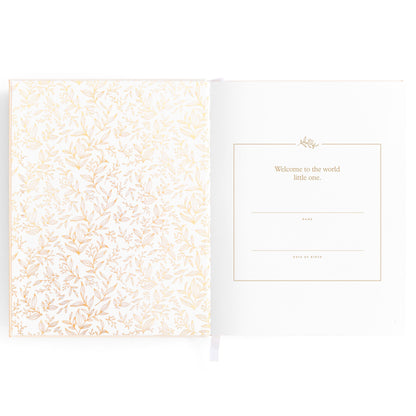Baby Memories & Milestone Journal in Buttermilk (Boxed)